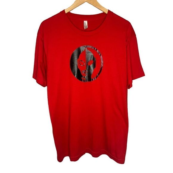 American Apparel Red Graphic T-Shirt - Men’s L - Picture 1 of 5